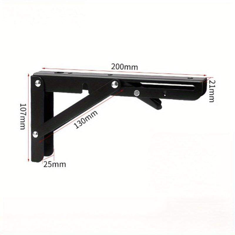 2pcs Folding Shelf Brackets Heavy Duty Stainless Steel Wall Mounted Collapsible Space Saving for Garage Workstation Toilet Shelf