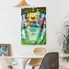 Spongebob Squarepants Wall Decor Tapestry Art For Pet Memorial Birthdaywedding Party Backdrop Family Gift