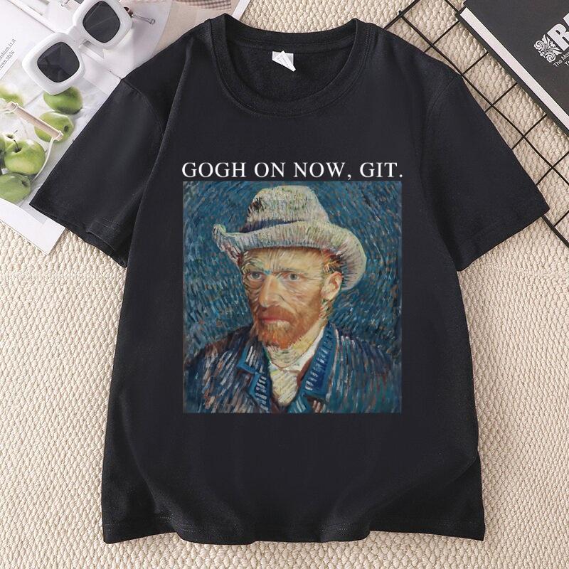 Art Teacher T Shirt Unisex Unisex Cotton Funny Van Gogh Art TShirt Humor Printed Tshirts Casual Short Sleeve Round Neck Clothing