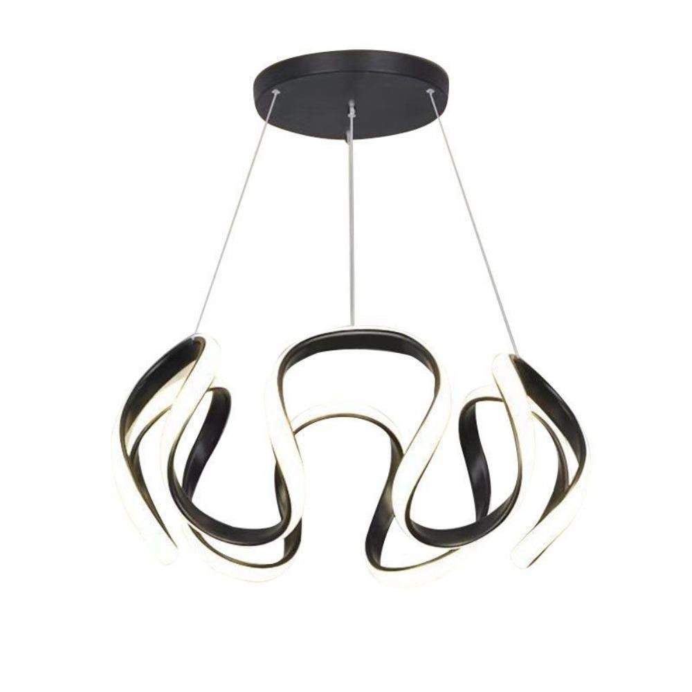 Люстра Скандинавский Подвесной Светильник Современный Подвесной Светильник Необычная Люстра Спальня Гостиная Светодиодные Светильники Освещение Черный 50см