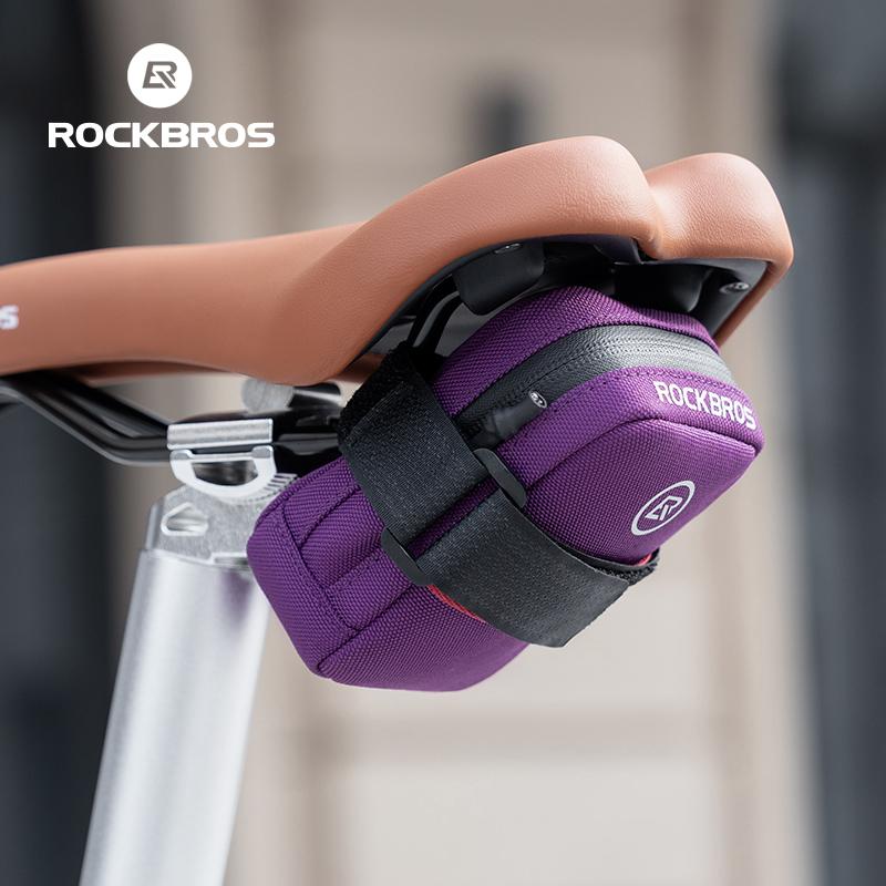 ROCKBROS Велосипедная сумка под седло 0,35 л Мини Портативная задняя сумка MTB Горный Шоссейный Велосипед Набор инструментов Сумка для ремонта Светоотражающая Велосипедный Аксессуар