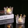Французский стиль Ретро Корона Стеклянный подсвечник Ароматерапия Подсвечник Органайзер для мелких украшений Реквизит для создания романтической атмосферы