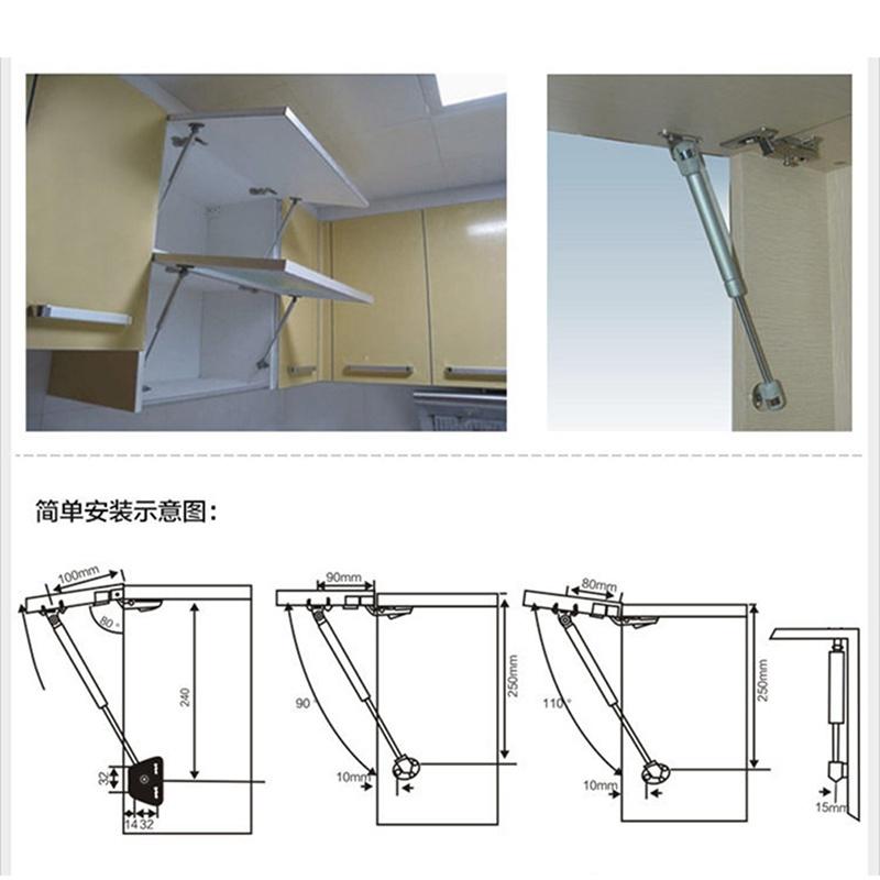 Полезный подъемный гидравлический газовый упор, опора, шарнир шкафа, мягкое открытие и закрытие (100Н)