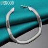 925 Sterling Silver 6mm Snake Chain Bracelet Men's and Women's Fashion Jewelry