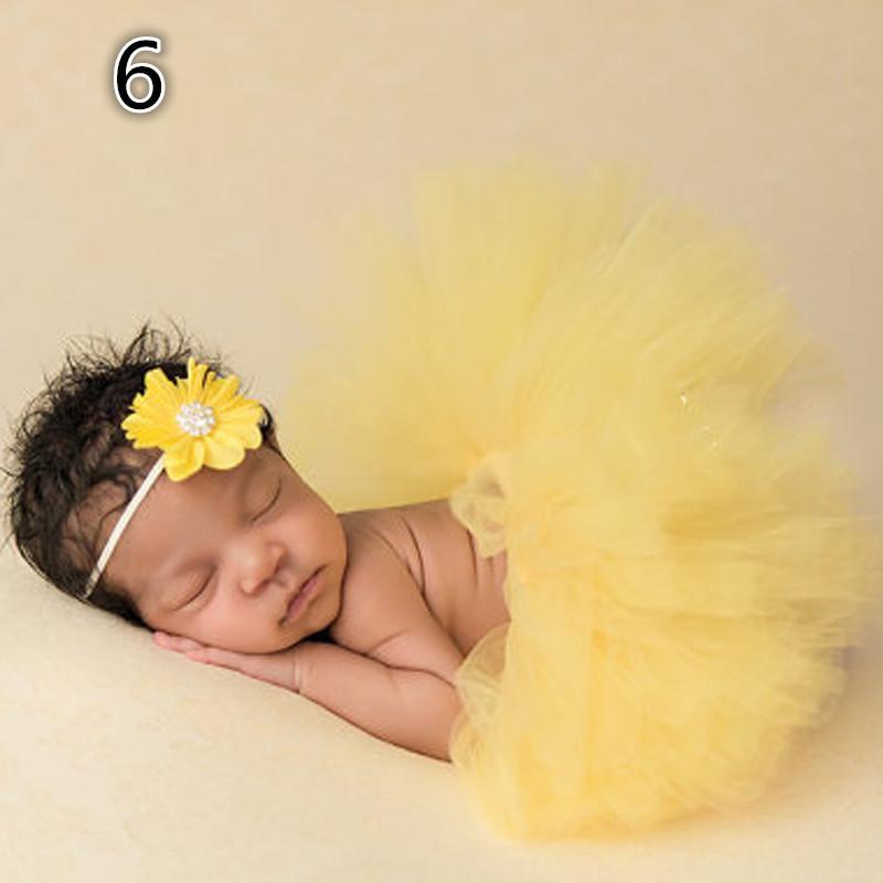 Реквизит для фотосъемки новорожденных, костюм для младенцев, наряд принцессы, детская юбка-пачка, повязка на голову