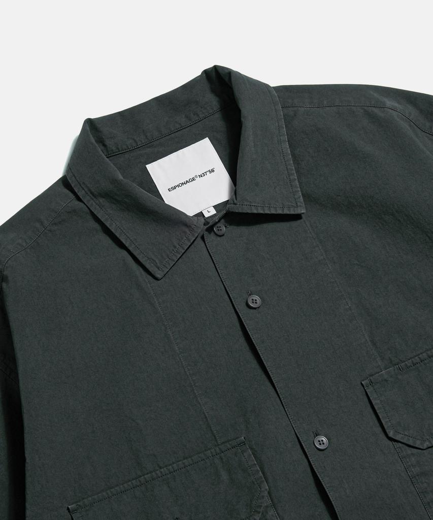 ESPIONAGE Винтажная хлопковая рабочая рубашка-куртка Угольный