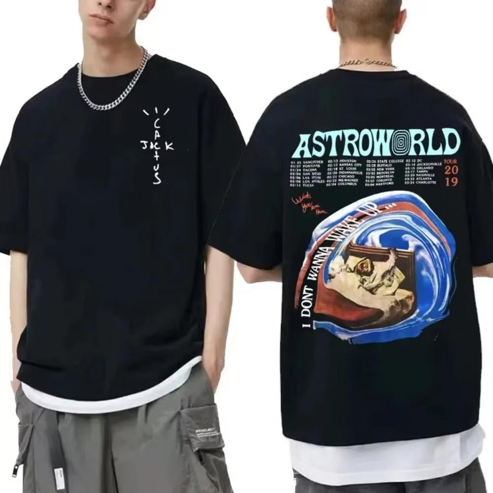 Cactus Jack Tshirt Awesome Streetwear Oversized T Shirts Men Women Fashion Loose T-shirt Mens Hip Hop Trend Tee Short Sleeve