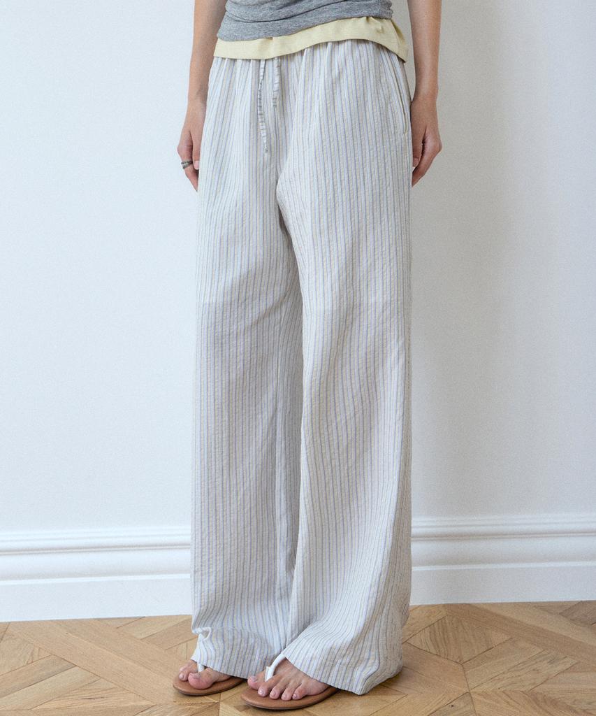 LOVLOV Joyful Stripe Pants_Oat Blue Stripe