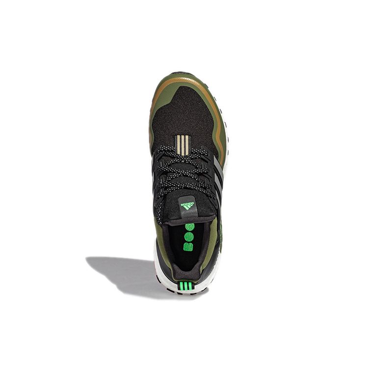 Adidas Ультра защита от скручивания Удобная ткань Нескользящие Износостойкие Полувысокие Кроссовки для трейлраннинга Унисекс Кроссовки Черный Зеленый GY6311