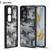 (Comes with Wrist strap)IBMRS for Honor 90 Pro  Phone Case, Shockproof Military-Grade Protection, Matte Translucent Black Camo