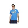 Fashionable Versatile Moisture-Wicking Breathable Short Sleeve T-Shirt Men Tops Blue CJ9269-435