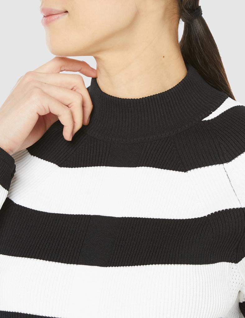 Crew Neck Knit Rays of 0 [PEARLY GATES] Women's Pullover, Light, Plain/Border / 055-1270006 031_Border [S]