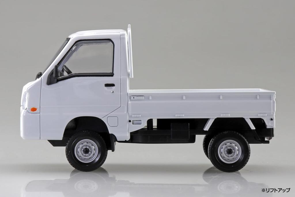 Aoshima Bunka Kyozai Масштаб Rakupla Snap Kit Грузовик Subaru Sambar Морозно-белый Пластиковая модель 1/32 № 05-FW Предварительно окрашенный (Машина)