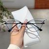 Vintage Cat Eye Glasses Women Fashion Hollowed Blue Light Blocking Eyewear Trendy Brand Design Decorative Eyeglasses