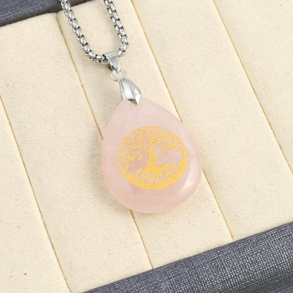 Ожерелье из натурального камня малахит/бирюза подвеска в форме капли с принтом для женщин цепочка для подарка на день рождения 60 см