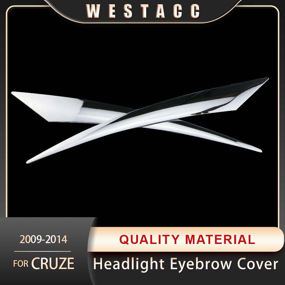 2 шт. хромированная фара, наклейка для бровей, наклейка для Chevrolet Cruze Sedan 2009 2010 2011 2012 2013 2014 2015