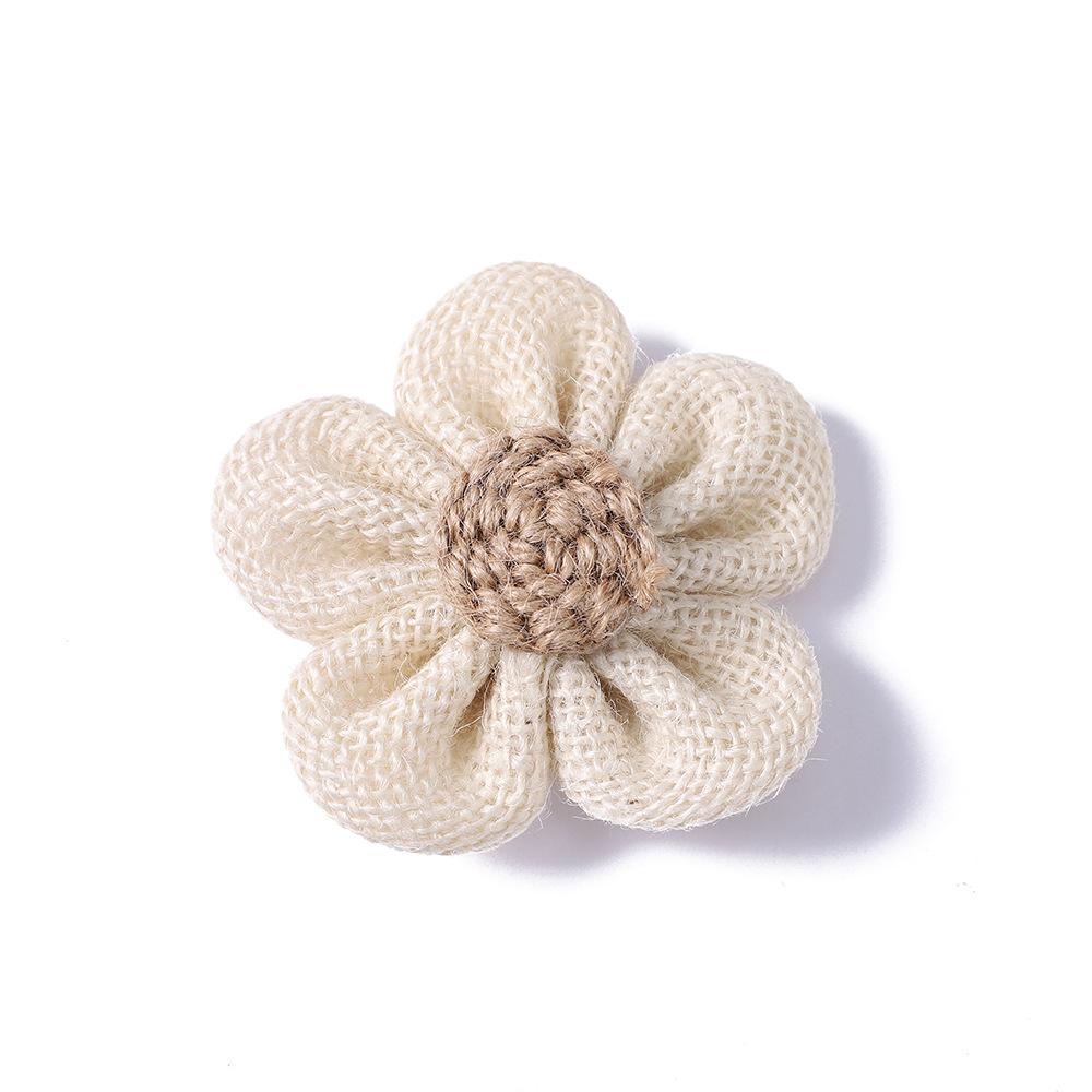 Имитация льняной розы, праздничный льняной декоративный цветок, сделай сам, льняная роза, свадебное украшение, цветок