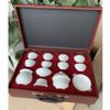 Zen-Inspired Dehua White Porcelain Gold-Painted Tea Set