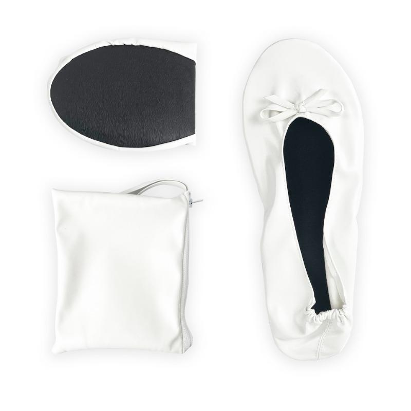 Maogu Foldable Shoes Portable Ballet Dancers Comfortable Ballroom Slip On Women Shoe Red Woman PU Ballerina Fitness Ballet Flats