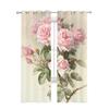 Розовые цветы розы винтажные прозрачные шторы для гостиной украшения тюль вуаль органза оконные шторы для кухни спальни