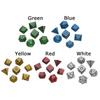 New 7-Die Polyhedral Glitter Game Accessory Dice Set Iidescent