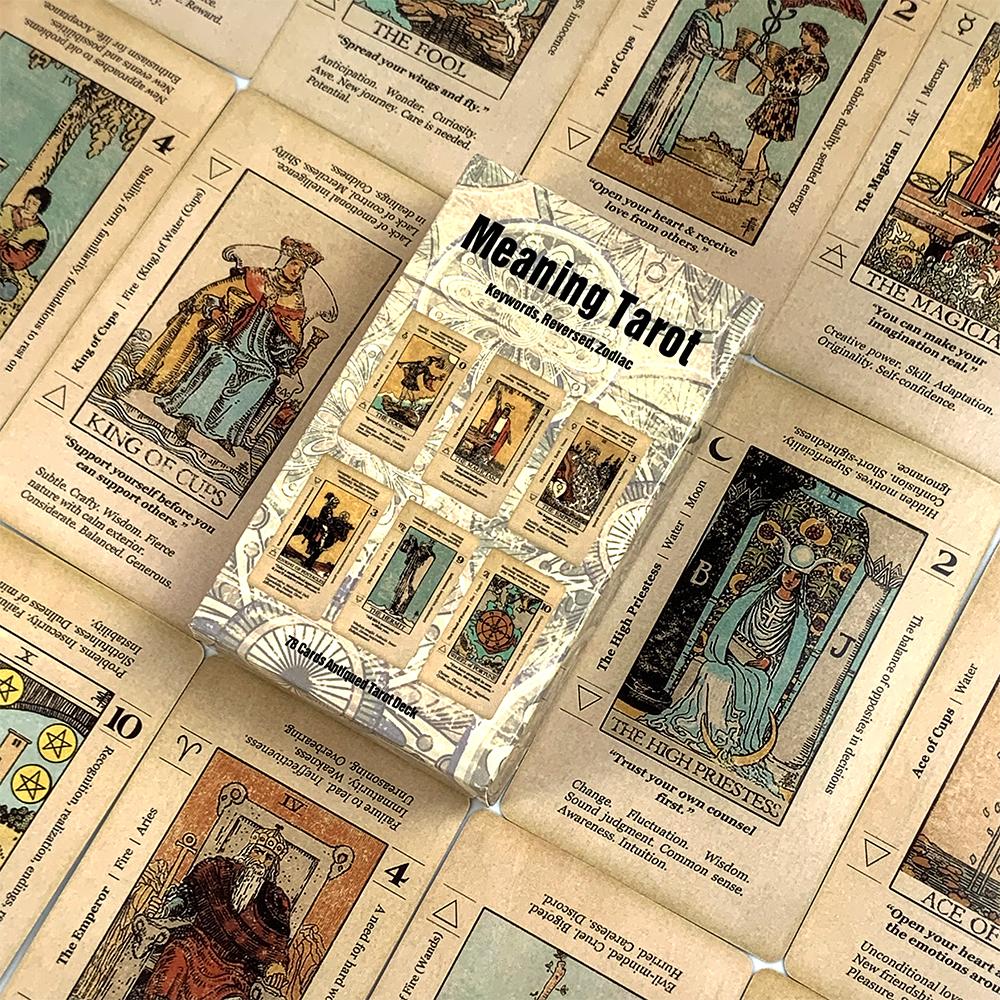 Значение карты Таро А 78 карт Классический дизайн для начинающих и профессионалов, Идеально для гадания, медитации, игр на Хэллоуин и Рождество