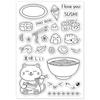 PVC Plastic Stamps for DIY Scrapbooking Photo Album Decorative Cards Making Stamp Sheets Food Pattern 16x11x0.3cm