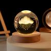 Cloud Rain Crystal Ball Night Lamp,Creative Engraved Night Light, USB Table LED Wooden Crystal Ball for Home Office Decoration Birthday Gift Adults