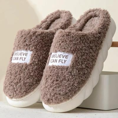 Новые женские и мужские тапочки на толстой подошве. Домашняя домашняя обувь для женщин. Зимние шлепанцы на платформе. Теплые пушистые тапочки. Меховая хлопковая обувь. Женская обувь.