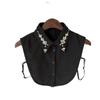 Fashion White Detachable Fake Collar Women's Lace Chiffon Lapel Half Shirt Tie False Collar Woman Fashion Accessory for Women
