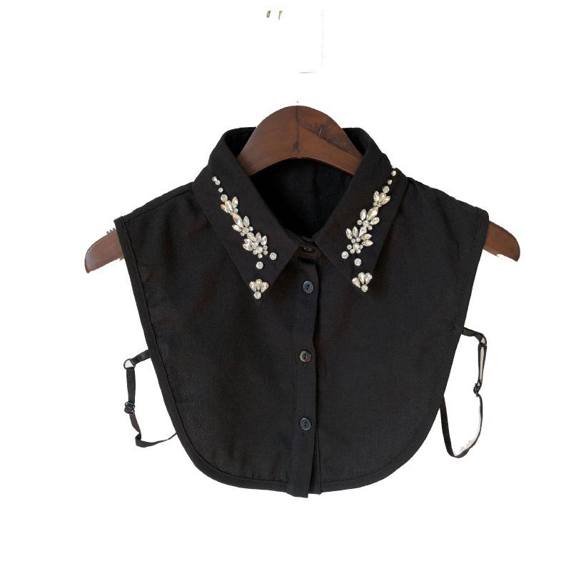 Fashion White Detachable Fake Collar Women's Lace Chiffon Lapel Half Shirt Tie False Collar Woman Fashion Accessory for Women