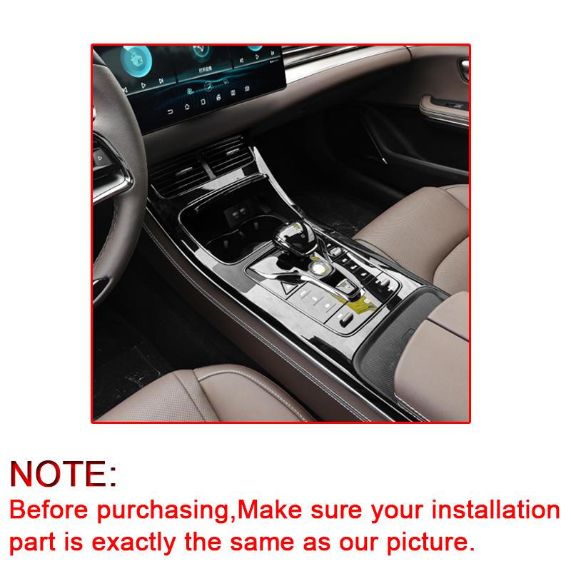 Наклейка на салон автомобиля для BYD HAN EV 2022 2023, наклейка на панель передач автомобиля, защитная пленка коробки передач из углеродного волокна, черные автомобильные аксессуары