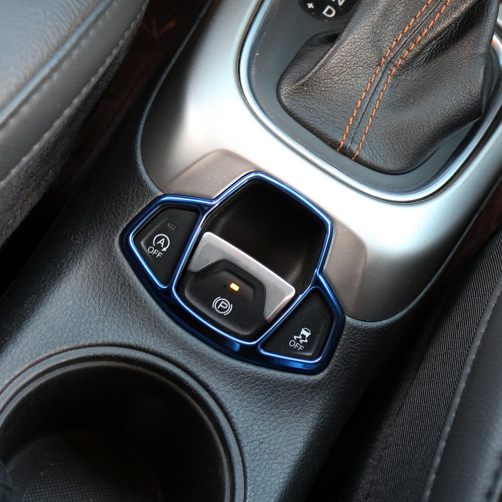 Накладка на кнопку ручного тормоза для Jeep Renegade 2014 - 2023 Compass 2017 - 2020, аксессуары для интерьера