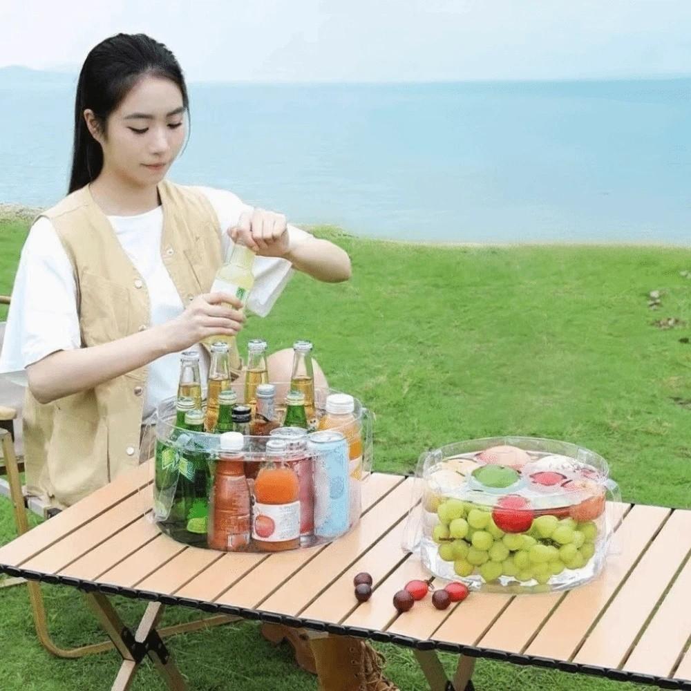 6.8L/12L Foldable Transparent Bucket Portable Camping Bucket  Water Splashing Festival