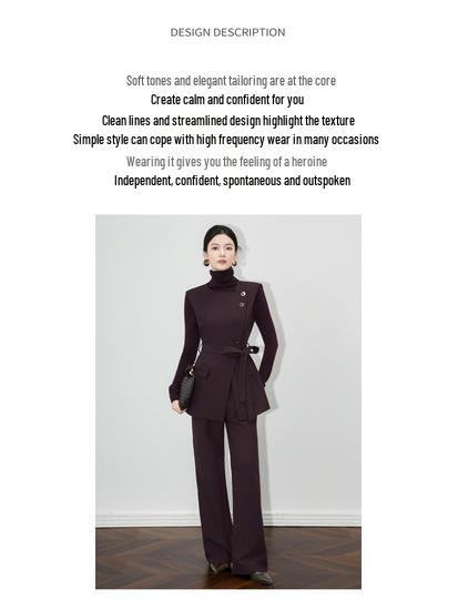 Высококачественный комплект из двух предметов в западном стиле: длинный жилет приталенного силуэта и брюки микроклеш.