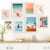 Beach Surf Girl Swimsuit Pool Sunset Abstract Posters Prints Canvas Painting Wall Art Pictures For Living Room Home Decor