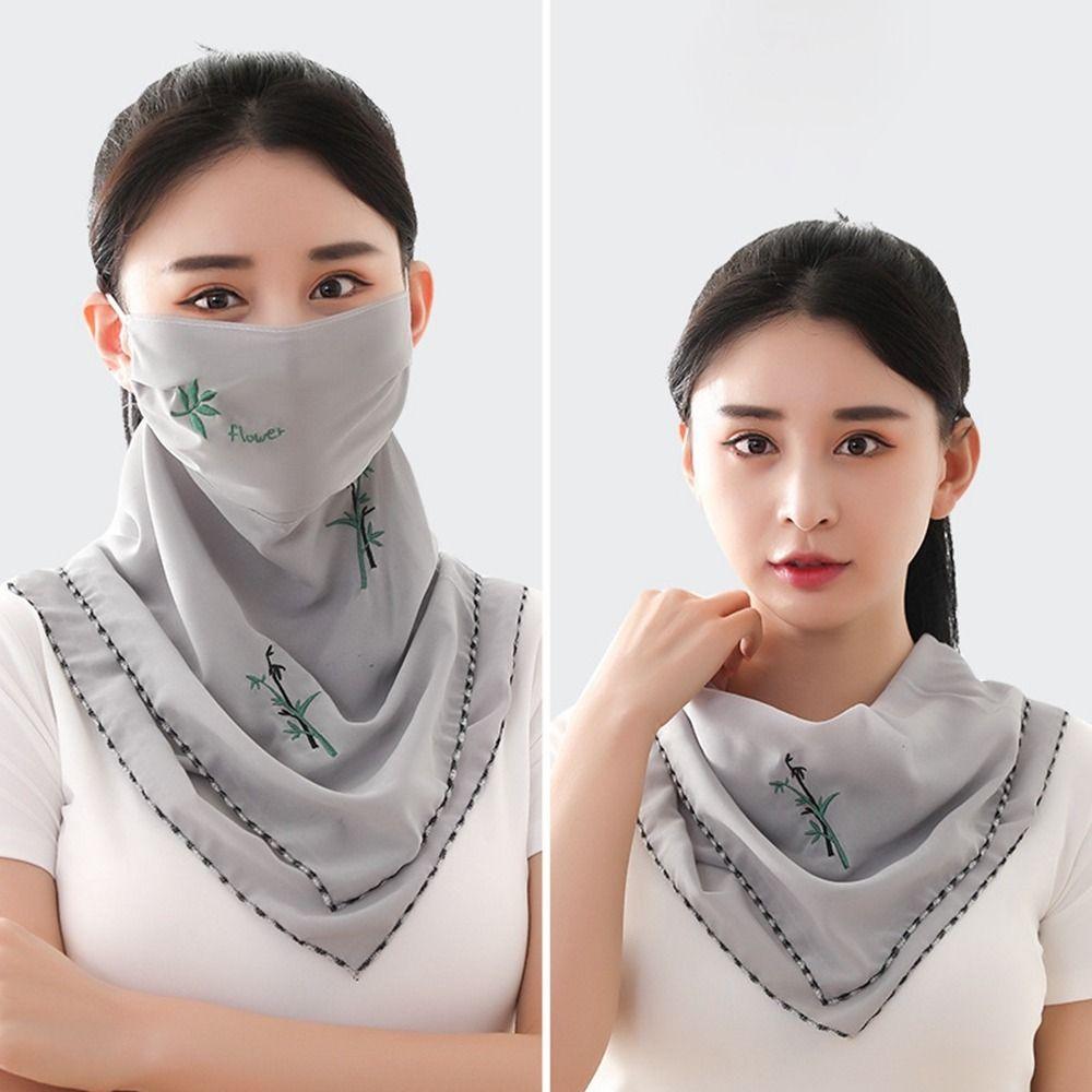 Scarf Fishing Sun UV Protection Unisex Face Cover Triangular Scarf Sunscreen Veil Ice Silk Mask