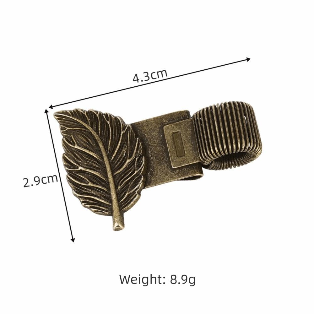 Metal Pen Clip Vintage Leaf Pen Loop Portable Pen Keeper  School Office
