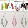 Rotatable Clothes Plastic Storage Shelf Shoe Racks 2 Hooks Drying Hanger