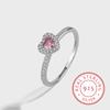 Exquisite 925 Sterling Silver Women's Ring Fashion Engagement Jewelry Anniversary Gift Wedding Bride Jewelry Heart Ring