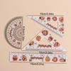 Cartoon Ruler Four-piece Set Creative Capybara Pattern Ruler Set  Office Supplies