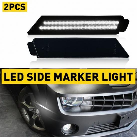 Smoked Clear / Side Lens Marker White/Amber/Red Light Fit Chevy 2010-2015 Camaro