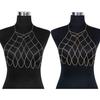 Body Chain Geometric Sexy Hollow Out Crossover Electroplating Dress Up Vacation Gift Women Mesh Bikini Bra Chain Harness Necklace Jewelry Beach Wear