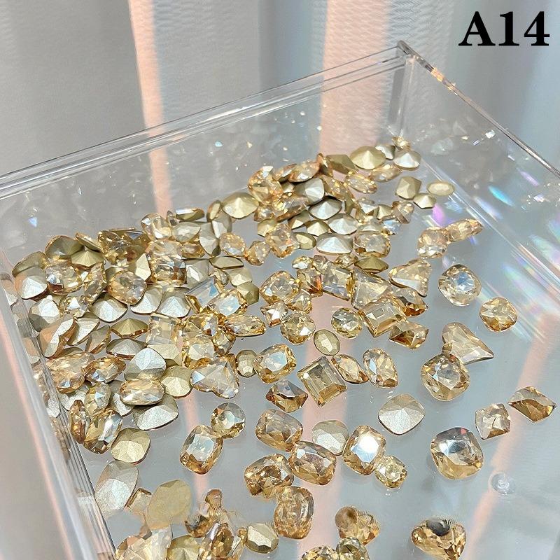 20 шт. Смешанные размеры Различная форма Ноготь 3D Стеклянные кристаллы Бриллианты Любовь Искажает Сердце Супер Блестящие Шармы Драгоценные камни Камни Д