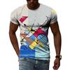 Модные креативные летние футболки с 3D принтом граффити мужские повседневные индивидуальные хип-хоп Harajuku уличный стиль с круглым вырезом и коротким рукавом