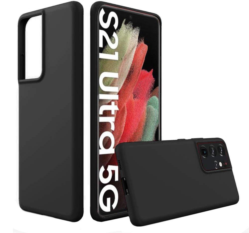 Case for Samsung Galaxy S21 Ultra, Silicone Lite, Black