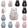Hello Kitty School Backpack For Middle School And High School Fashionable Cartoon Nylon