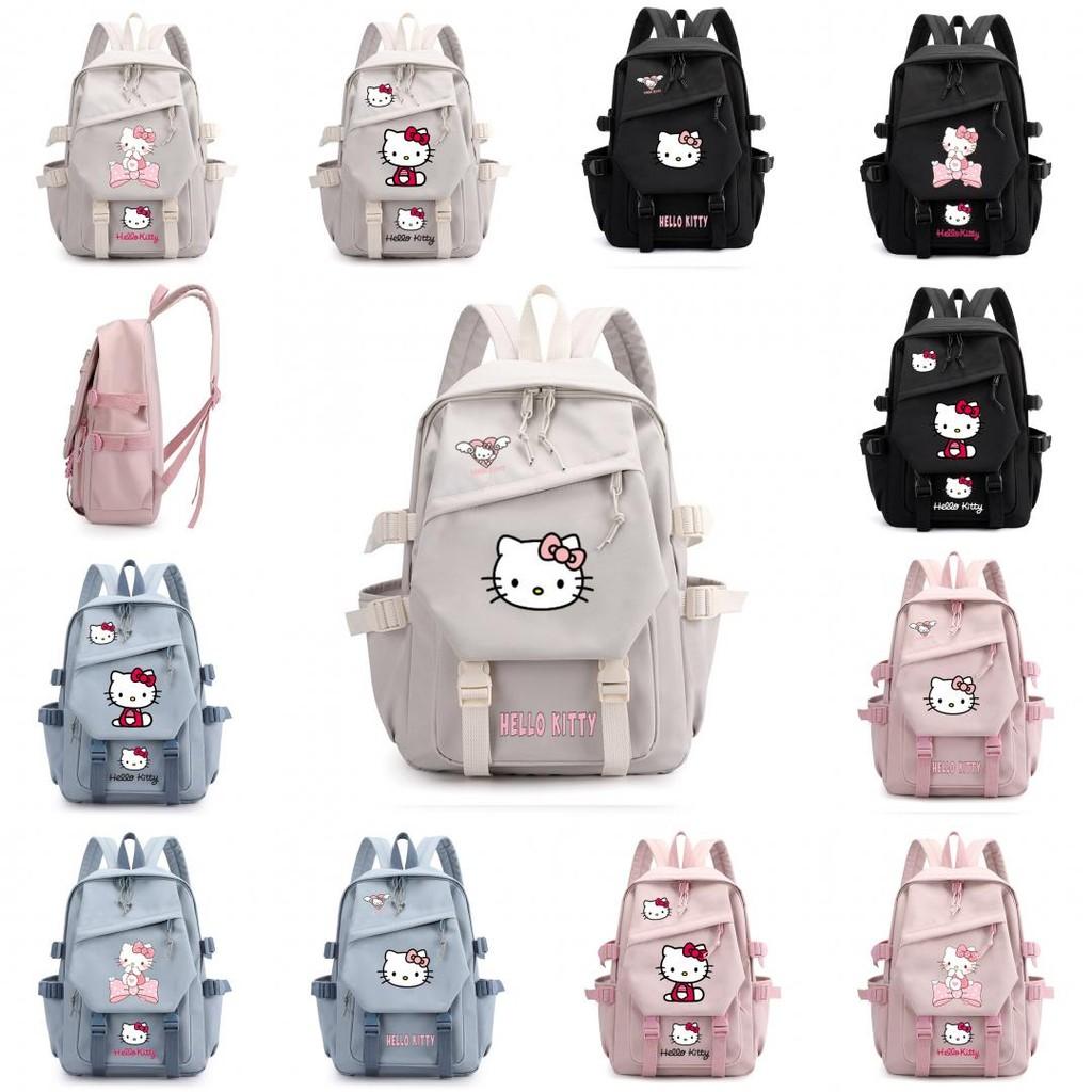 Hello Kitty School Backpack For Middle School And High School Fashionable Cartoon Nylon