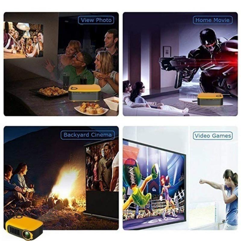 Портативный мини-проектор 1080P HD для домашнего кинотеатра, кино, мультимедиа, видео, ЖК-дисплей с поддержкой HDMI/USB/SD-карты