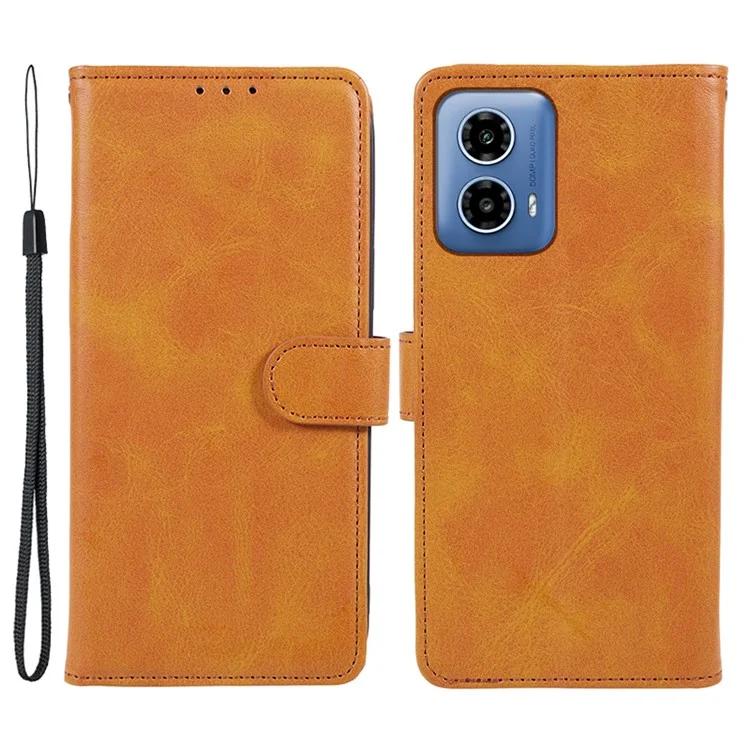 For Motorola Moto G34 5G Anti-Scratch Phone Case Magnetic PU Leather Wallet Stand Phone Shell